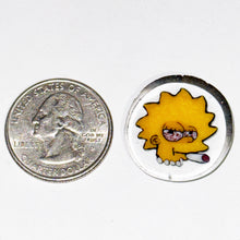 Load image into Gallery viewer, Malachi Wilkinson Stoned Lisa Simpson Coin
