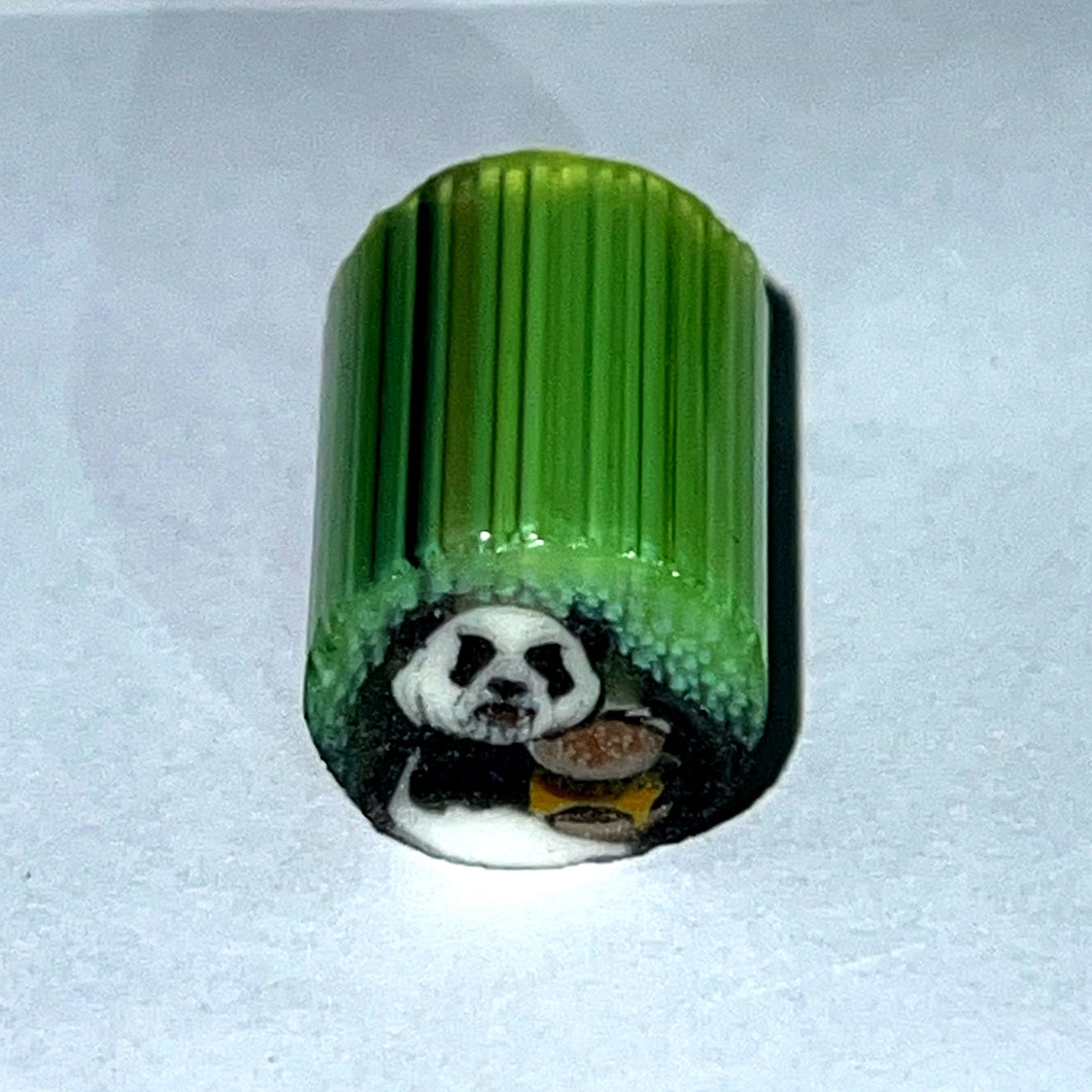 Stephen Boehme Panda Eating Hamburger Cane