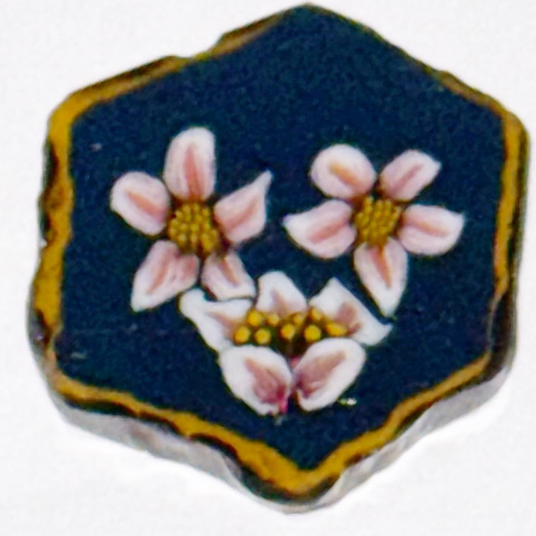 Stephen Boehme Hexagon Floral Tile Coin