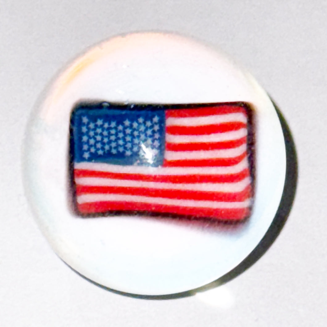 Keys Glass American Flag Marble