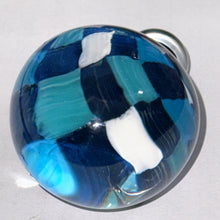 Load image into Gallery viewer, Erik Anders Large Blue Checkerboard End Cane
