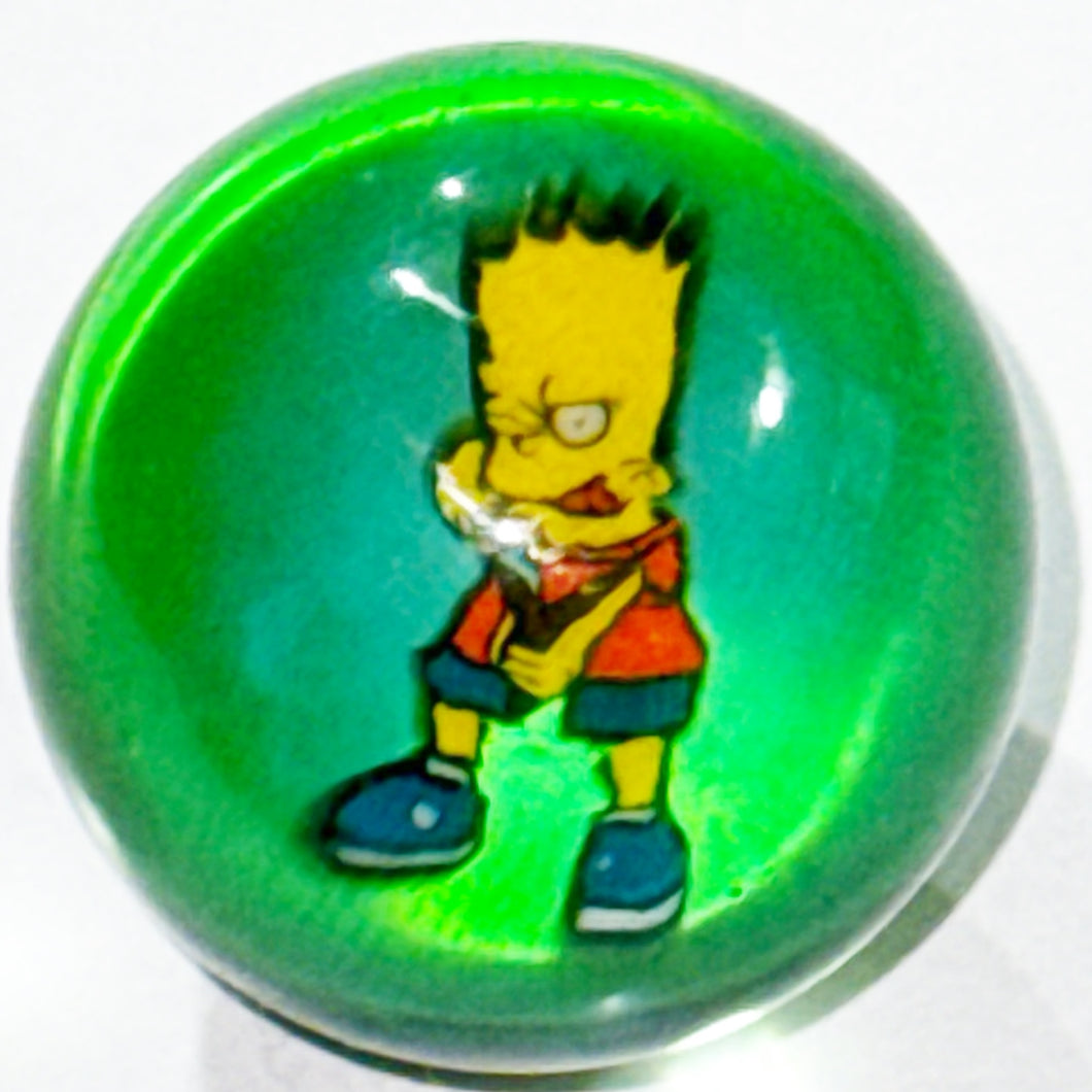 Keys Glass Slingshot Bart Simpson Marble