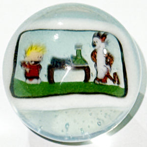 Keys Glass Calvin & Hobbes Marble