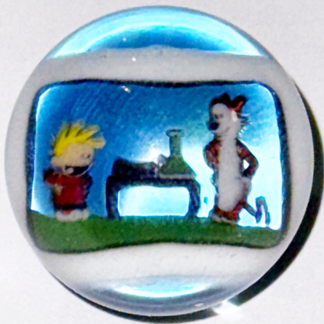 Keys Glass Calvin & Hobbes Marble