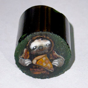 Stephen Boehme Sloth Eating Pizza Cane