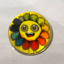 Load image into Gallery viewer, Keys Glass Happy Emoji Flower Marble

