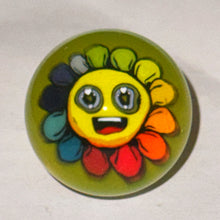 Load image into Gallery viewer, Keys Glass Happy Emoji Flower Marble
