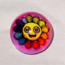 Load image into Gallery viewer, Keys Glass Happy Emoji Flower Marble
