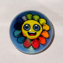 Load image into Gallery viewer, Keys Glass Happy Emoji Flower Marble
