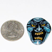 Load image into Gallery viewer, Stephen Boehme Blue Japanese Noh Mask
