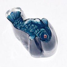 Load image into Gallery viewer, Stephen Boehme Blue Koi Fish Paperweight
