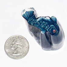 Load image into Gallery viewer, Stephen Boehme Blue Koi Fish Paperweight
