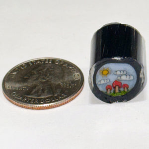 Dapo Glass Mushroom Scene Cane