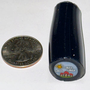 Dapo Glass Mushroom Scene Cane