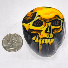 Load image into Gallery viewer, Stephen Boehme Yellow Skull Paperweight
