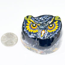 Load image into Gallery viewer, Stephen Boehme Blue Owl Eyes Paperweigbt
