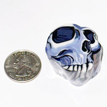 Load image into Gallery viewer, Stephen Boehme Blue Skull Papweight
