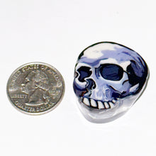 Load image into Gallery viewer, Stephen Boehme Blue Skull Paperweight
