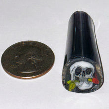 Load image into Gallery viewer, Robert Koch Skull w/Rose in Mouth Cane
