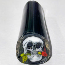 Load image into Gallery viewer, Robert Koch Skull w/Rose in Mouth Cane
