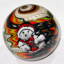 Load image into Gallery viewer, Stephen Boehme Polar Bear Cola Christmas Marble
