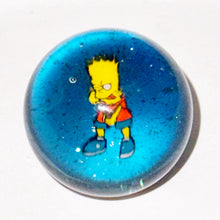 Load image into Gallery viewer, Keys Glass Slingshot Bart Simpson Marble
