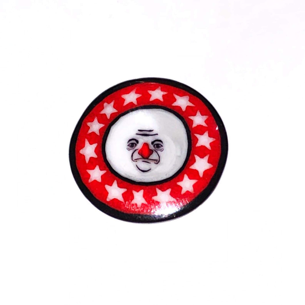 Mathieu Grodet Grumpy Moon Surrounded by Stars Coin