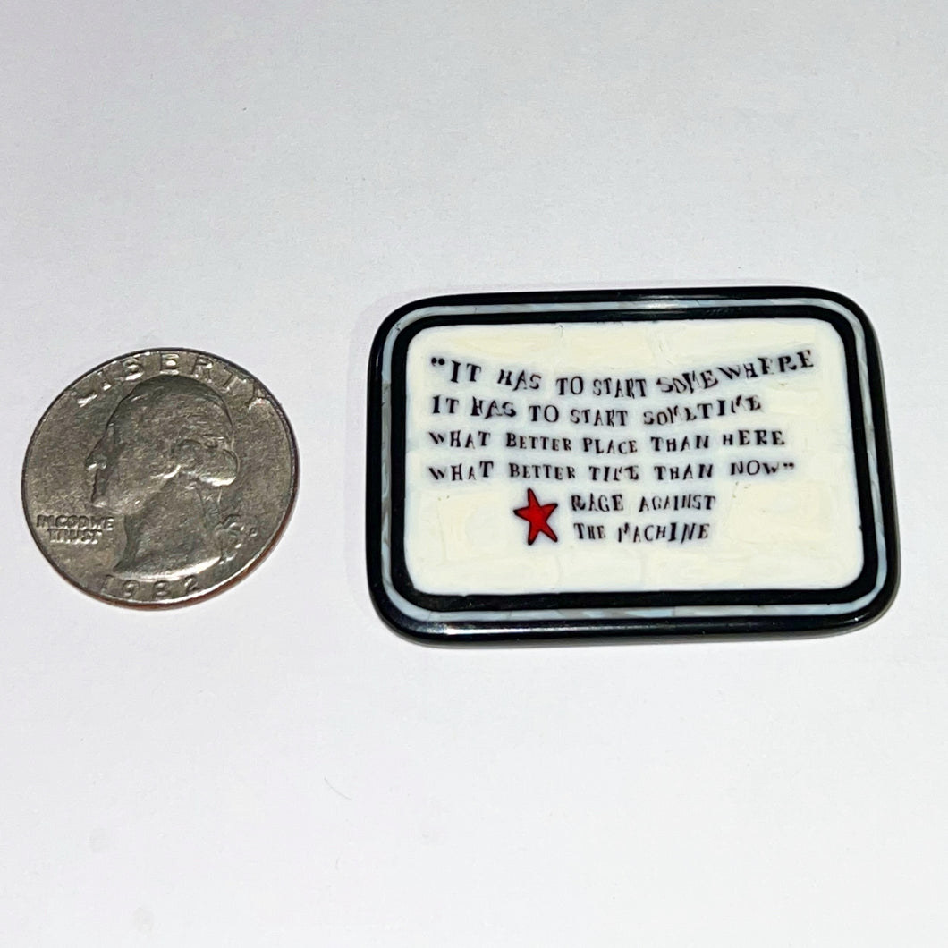 Mathieu Grodet Rage Against The Machine Quote Tile