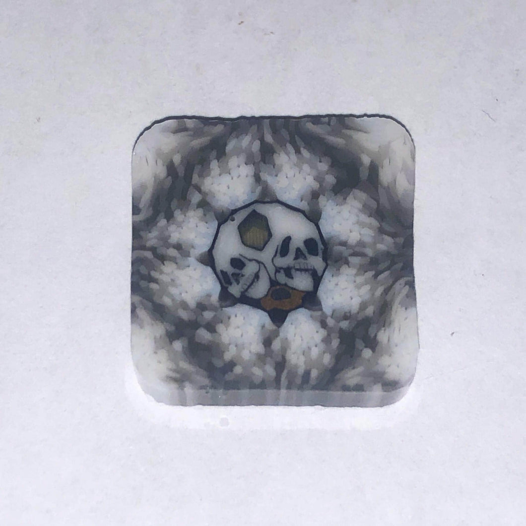 AKM White Multi Skull Murrine #1