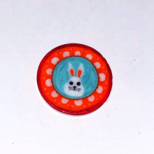 Load image into Gallery viewer, Mathieu Grodet Rabbit Coin Red Border
