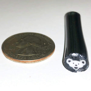 Beth James White Dancing Bear Head Component Cane