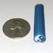 Load image into Gallery viewer, Beth James Blue Ying Yang Cane
