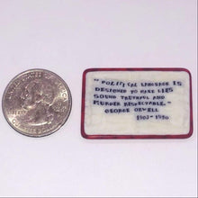 Load image into Gallery viewer, Mathieu Grodet George Orwell Quote Coin
