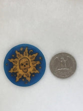 Load image into Gallery viewer, Mathieu Grodet Murrini Bursting Sun with Skull coin
