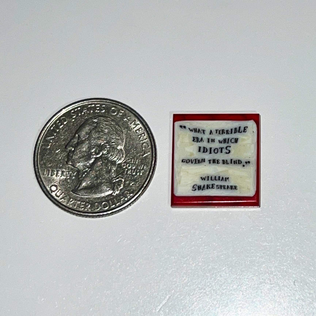 Mathieu Grodet Small William Shakespeare Quote Tile