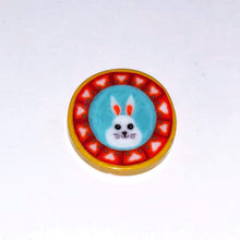 Load image into Gallery viewer, Mathieu Grodet Rabbit Coin Yellow Border
